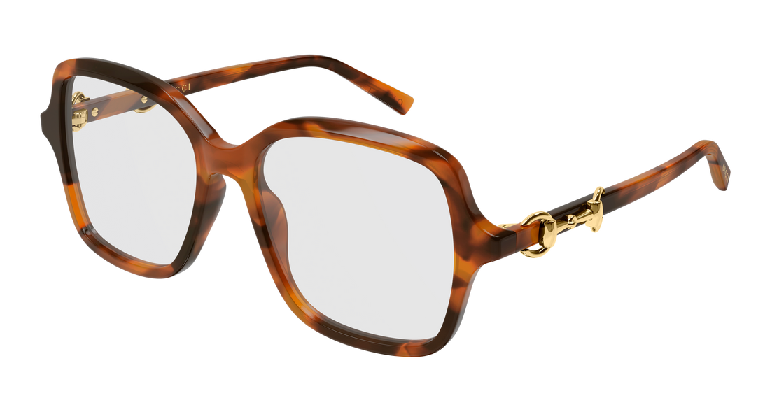 Óculos graduados gucci gg2217o 002 havana butterfly femenino tamanho 53mm - Vista principal