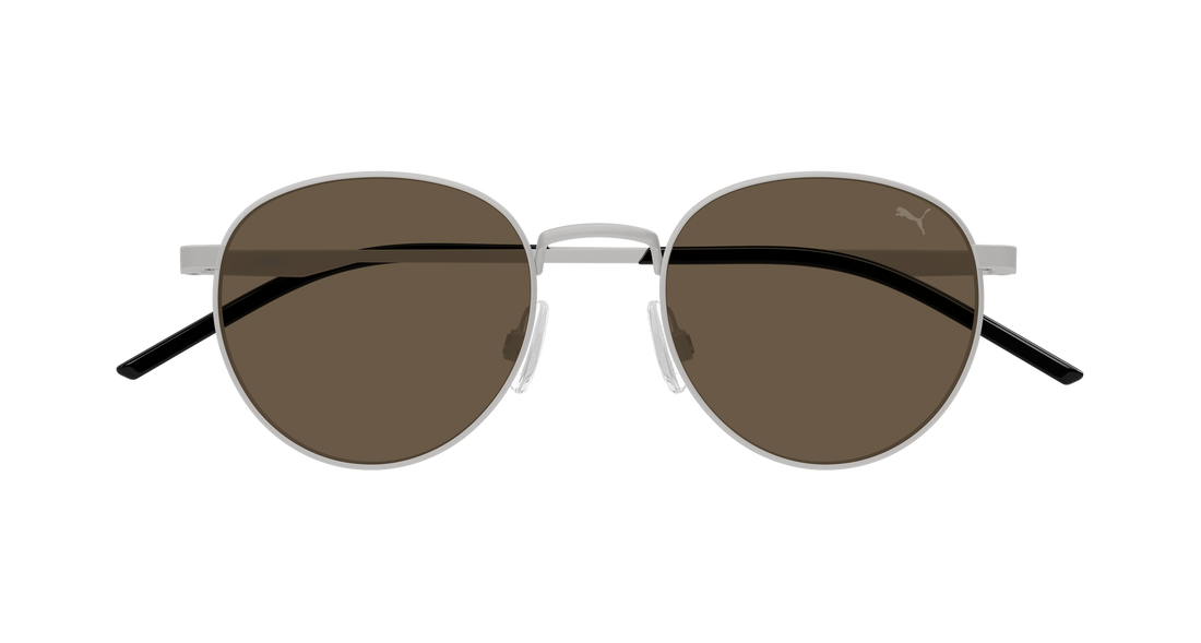 Sunglasses puma pu0535s 002 plateado round/oval/panthos masculino size 50mm - Detailed view
