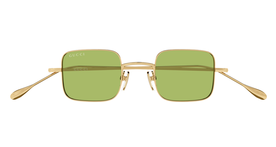 Óculos de sol gucci gg1813s 012 dorado rectangular / squared unisex tamanho 43mm - Vista de detalhe