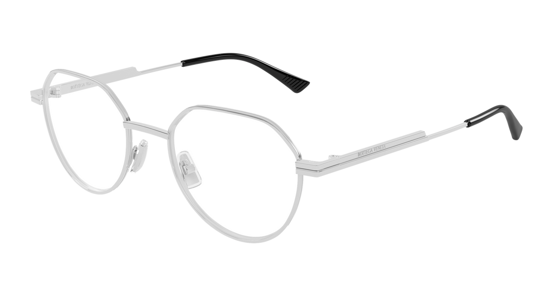 Occhiali da vista bottega veneta bv1468o 002 plateado round/oval/panthos unisex taglia 51mm - Vista principale