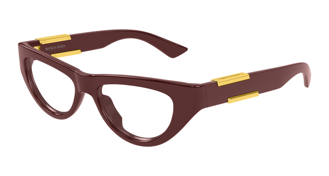 Óculos graduados bottega veneta bv1454o 004 burdeos cat eye femenino tamanho 51mm - Vista principal