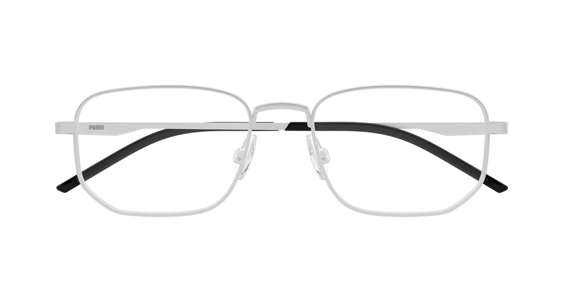 Gafas graduadas puma pu0532o 001 plateado rectangular / squared masculino talla 55mm - Vista de detalle