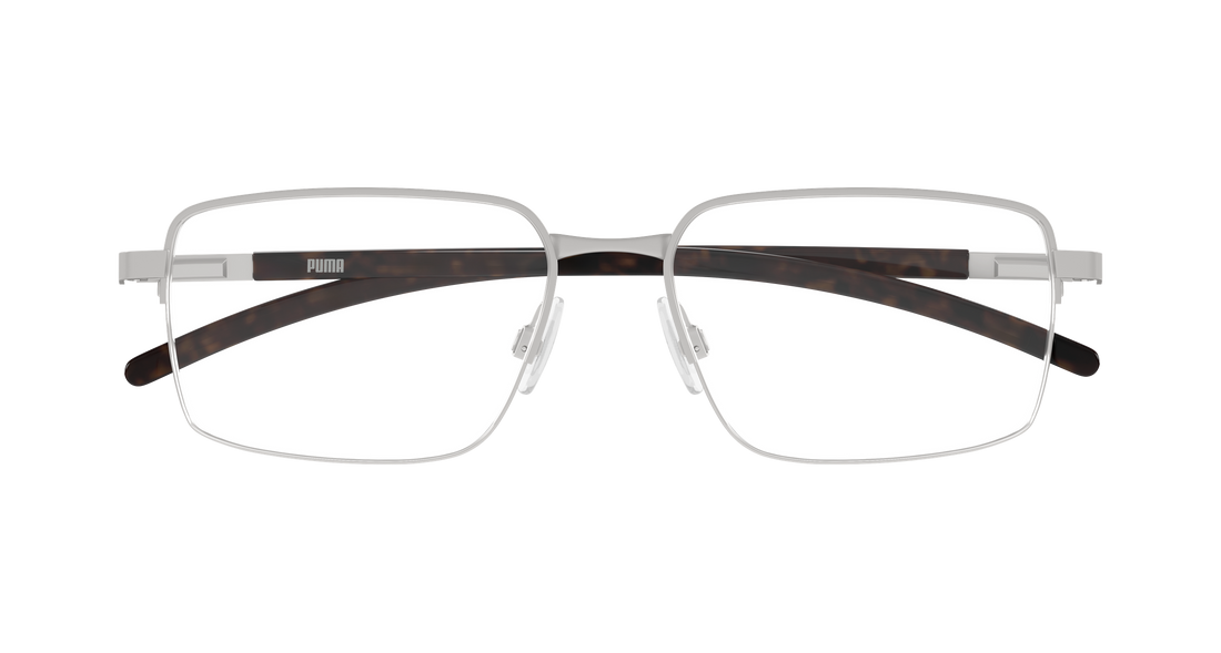 Occhiali da vista puma pu0538o 007 plateado rectangular / squared masculino taglia 59mm - Vista dettagliata