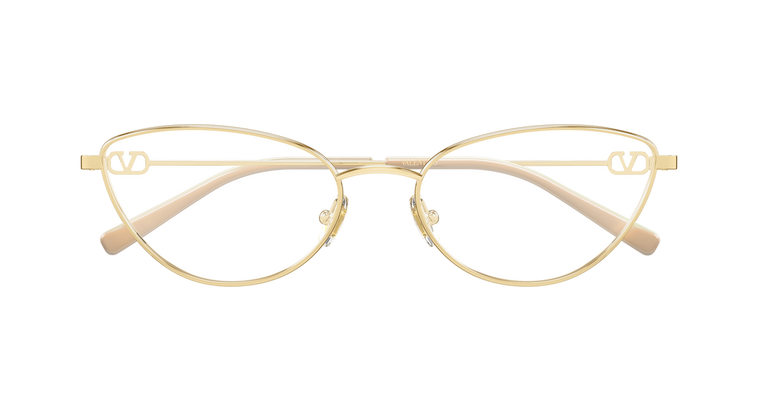 Occhiali da vista valentino vg0029o 001 dorado cat eye femenino taglia 56mm - Vista dettagliata