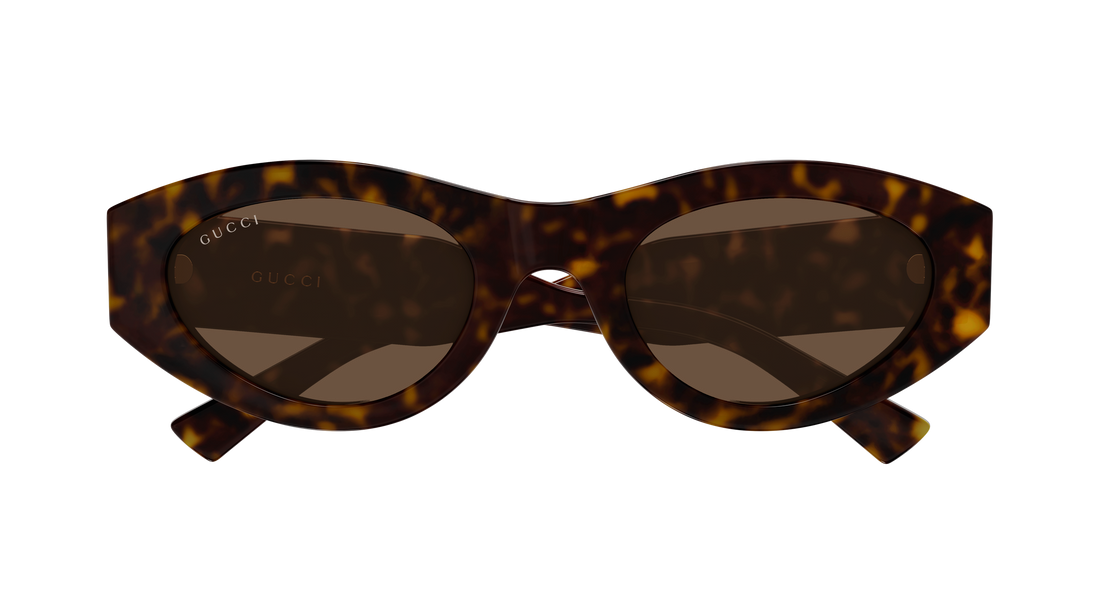 Lunettes de soleil gucci gg2065s 002 havana round/oval/panthos femenino taille 52mm - Vue détaillée
