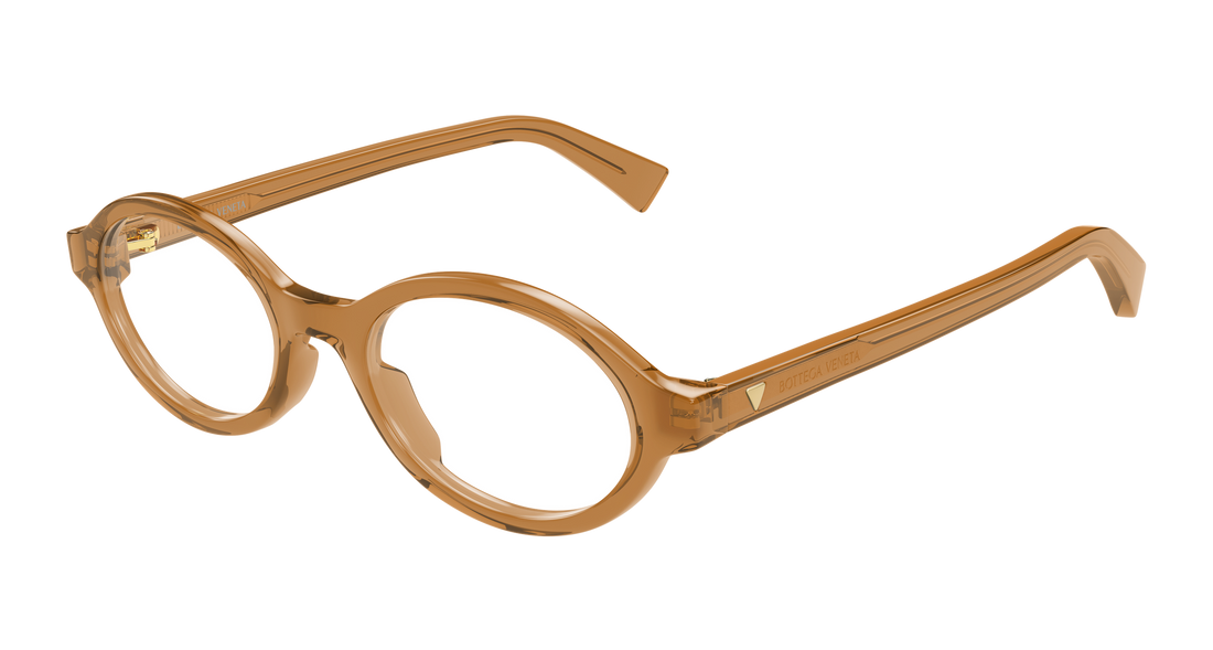 Óculos graduados bottega veneta bv1367o 005 naranja round/oval/panthos femenino tamanho 50mm - Vista principal