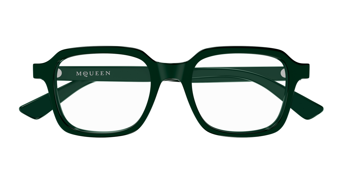Gafas graduadas alexander mcqueen am0572o 003 verde rectangular / squared unisex talla 50mm - Vista de detalle