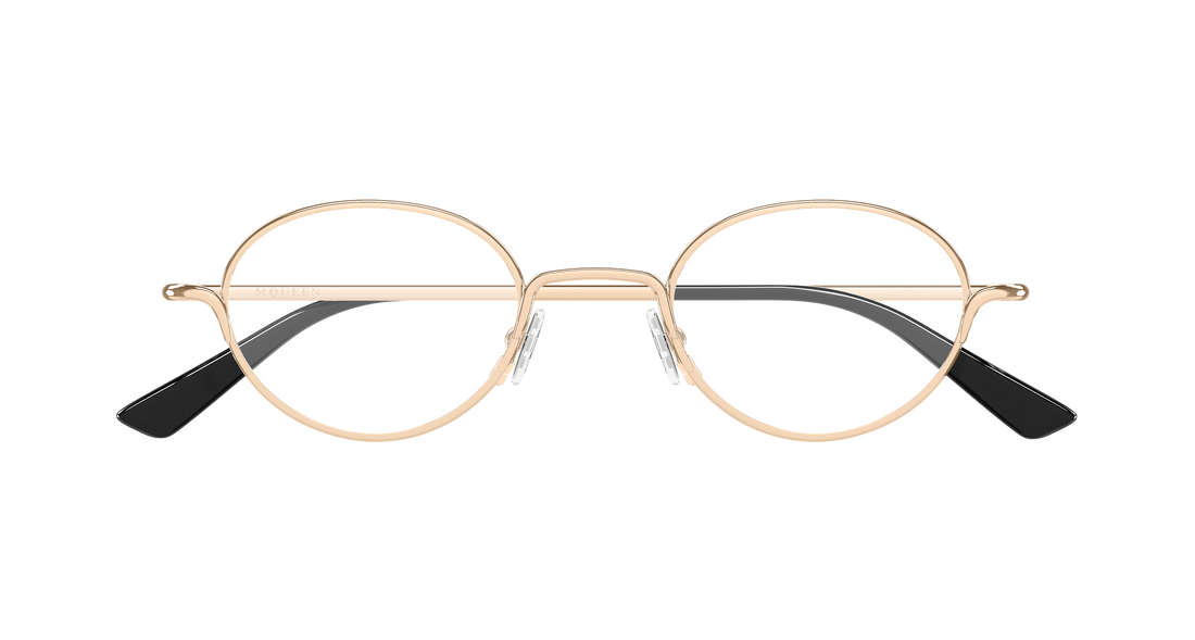 Gafas graduadas alexander mcqueen am0562o 004 dorado round/oval/panthos unisex talla 46mm - Vista de detalle