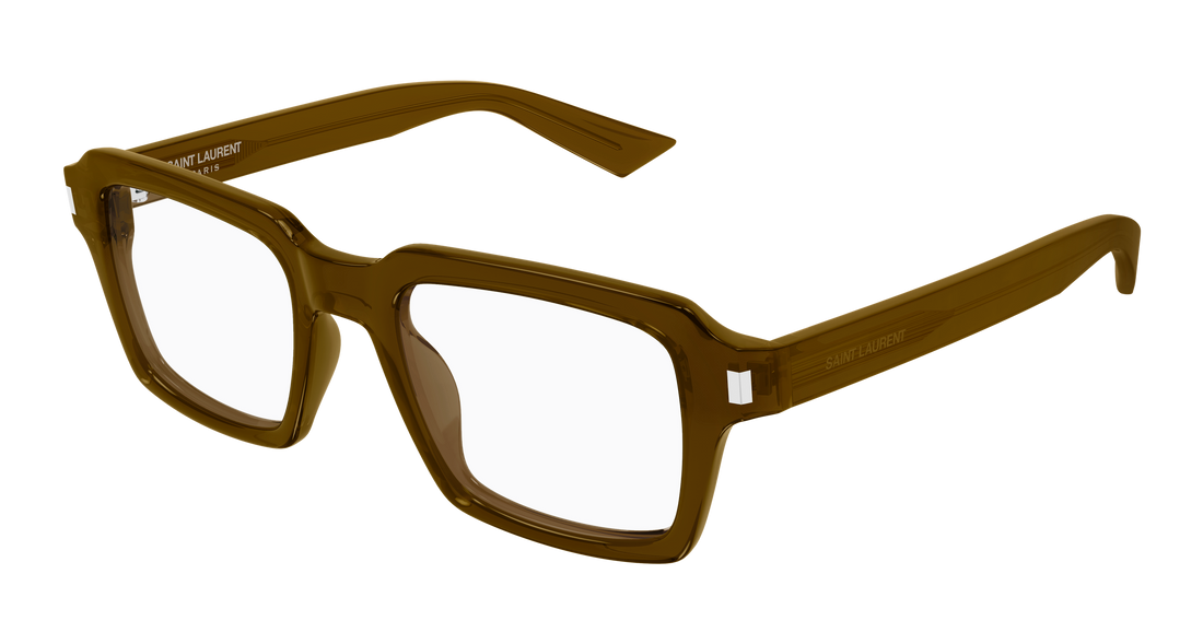 Óculos graduados saint laurent sl 947 opt 003 marron rectangular / squared masculino tamanho 50mm - Vista principal