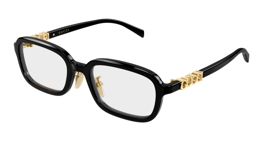 Glasögon gucci gg2210oa 001 negro rectangular / squared femenino storlek 53mm - Huvudvy