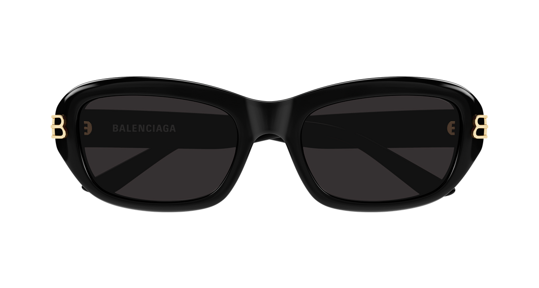Solbriller balenciaga bb0471sk 001 negro rectangular / squared femenino størrelse 55mm - Detaljeret visning