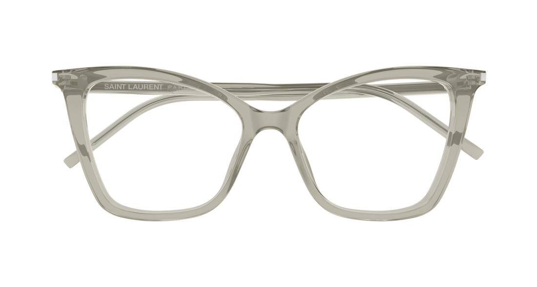 Prescription glasses saint laurent sl 386 021 marron cat eye femenino size 55mm - Detailed view