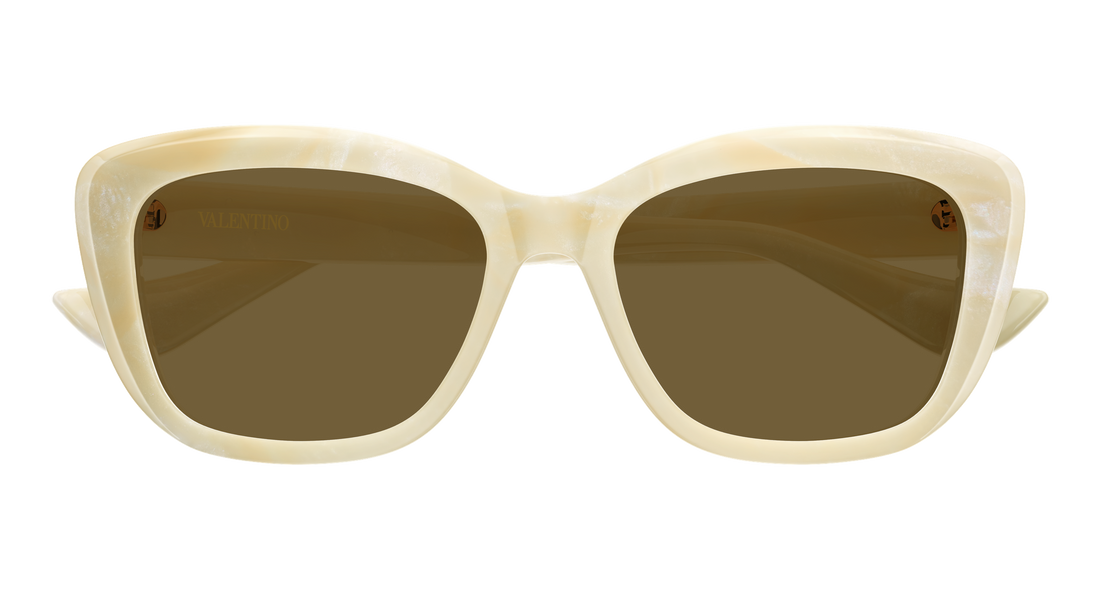 Occhiali da sole valentino vg0058sa 005 beige butterfly femenino taglia 56mm - Vista dettagliata