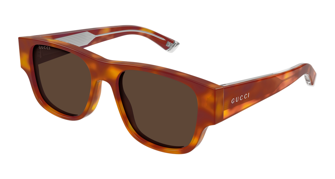 Lunettes de soleil gucci gg2075s 002 havana rectangular / squared masculino taille 54mm - Vue principale