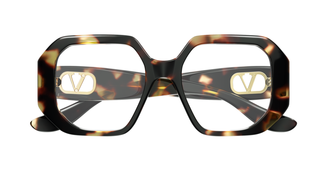 Gafas graduadas valentino vg0003o 002 havana geometrical/directional femenino talla 51mm - Vista de detalle