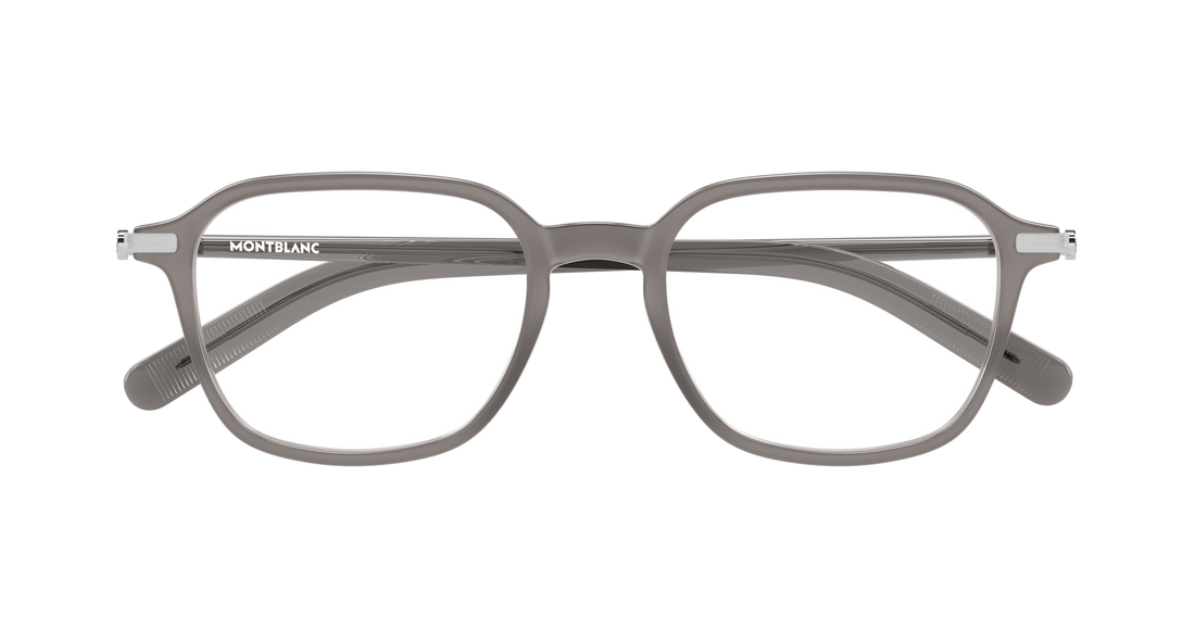 Óculos graduados montblanc mb0462o 004 gris rectangular / squared masculino tamanho 51mm - Vista de detalhe