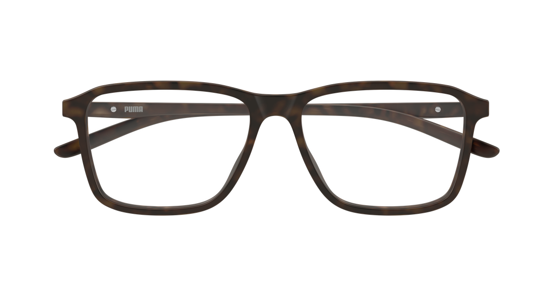 Occhiali da vista puma pu0536o 002 havana rectangular / squared masculino taglia 55mm - Vista dettagliata