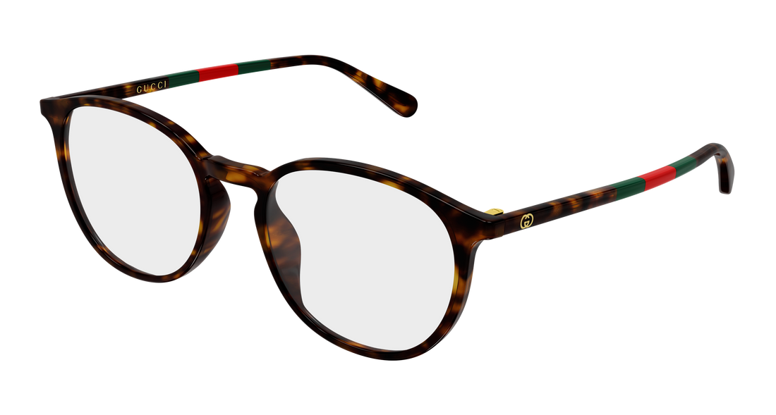 Lunettes de vue gucci gg2266oa 002 havana round/oval/panthos unisex taille 53mm - Vue principale