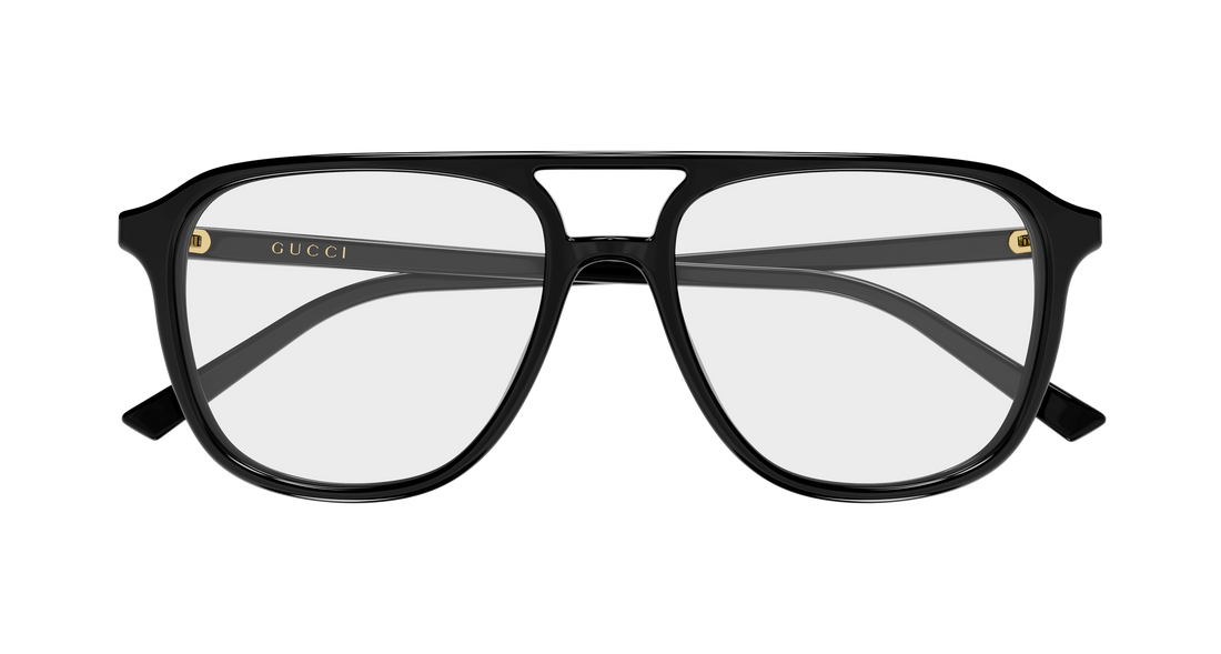 Lunettes de vue gucci gg2237o 001 negro pilot/navigator masculino taille 54mm - Vue détaillée