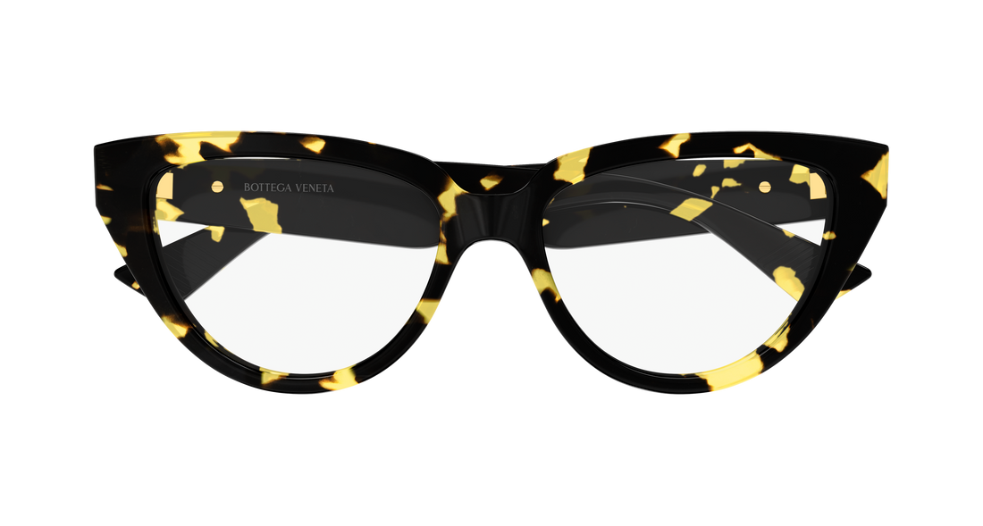 Óculos graduados bottega veneta bv1503o 002 havana cat eye femenino tamanho 53mm - Vista de detalhe