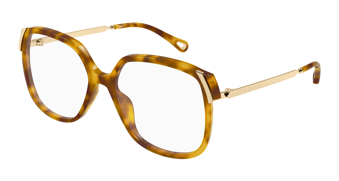 Lunettes de vue chloé ch0287o 008 havana rectangular / squared femenino taille 54mm - Vue principale