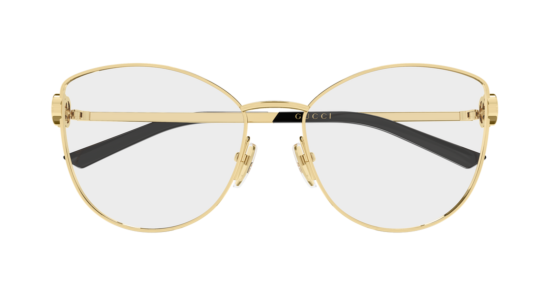 Occhiali da vista gucci gg2049o 001 dorado butterfly femenino taglia 57mm - Vista dettagliata