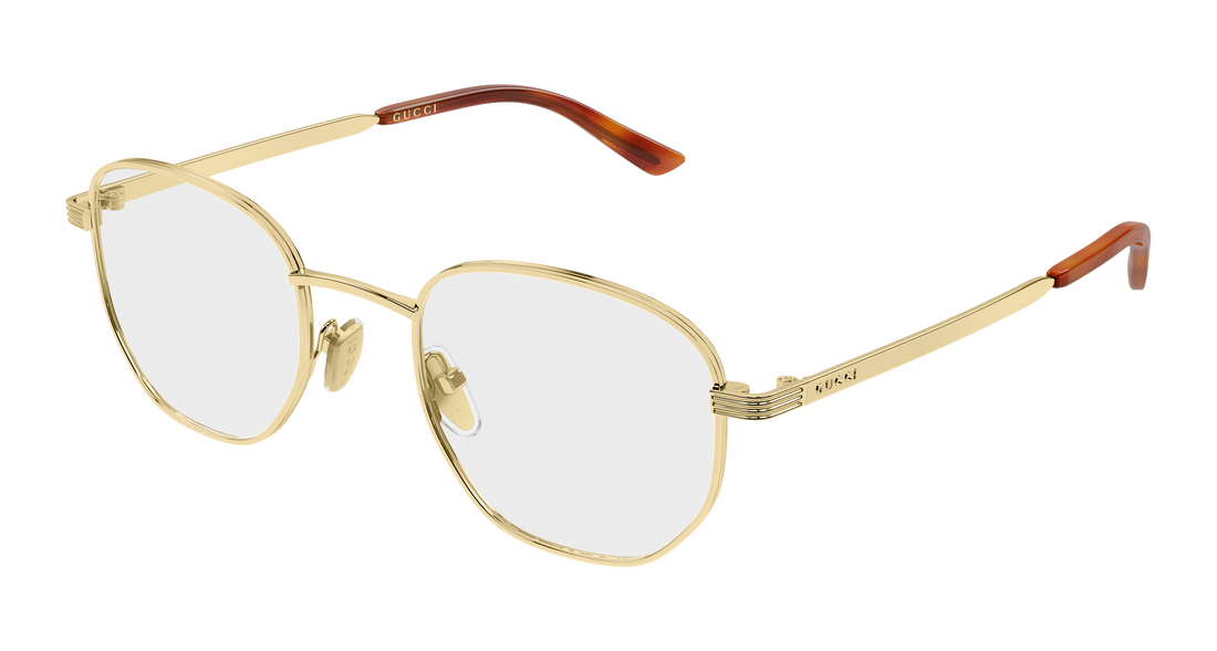 Briller gucci gg2224o 002 dorado round/oval/panthos femenino størrelse 49mm - Hovedvisning