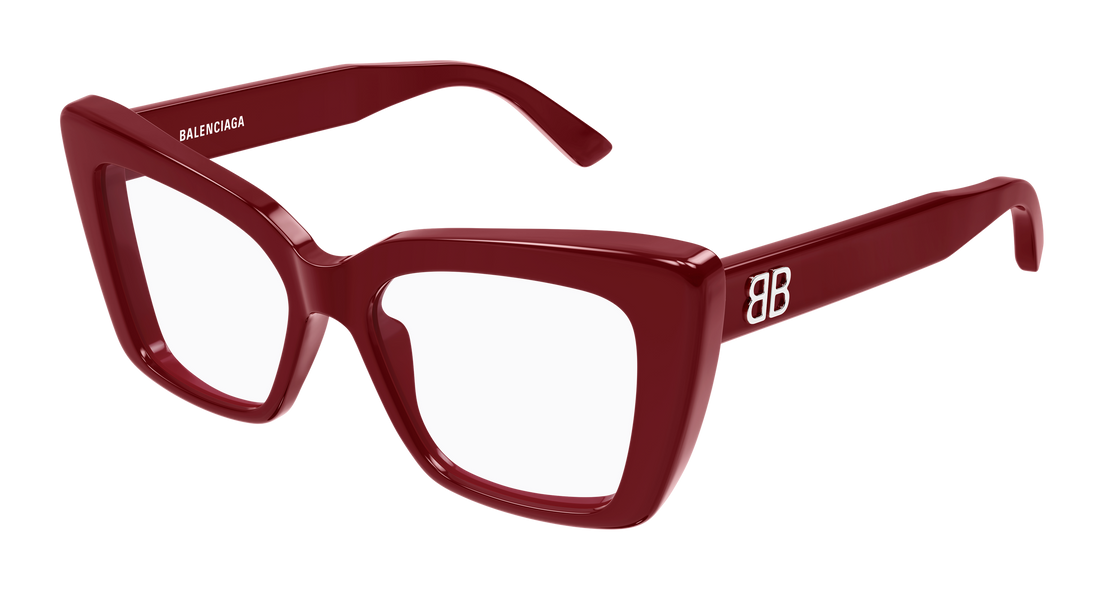 Occhiali da vista balenciaga bb0297o 007 rojo butterfly femenino taglia 52mm - Vista principale
