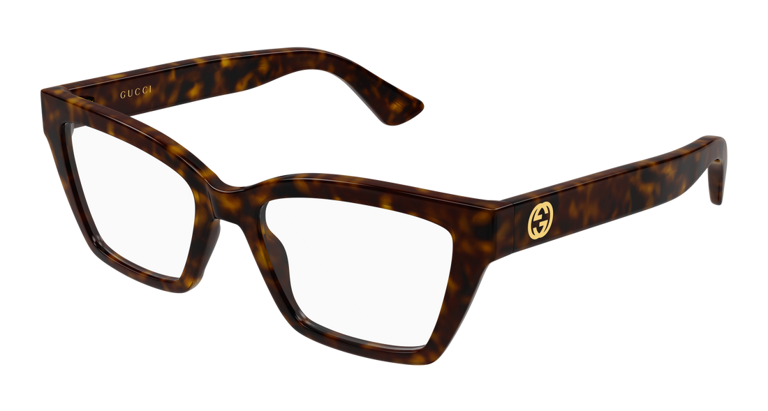 Brillen gucci gg1715o 015 havana cat eye femenino größe 55mm - Hauptansicht