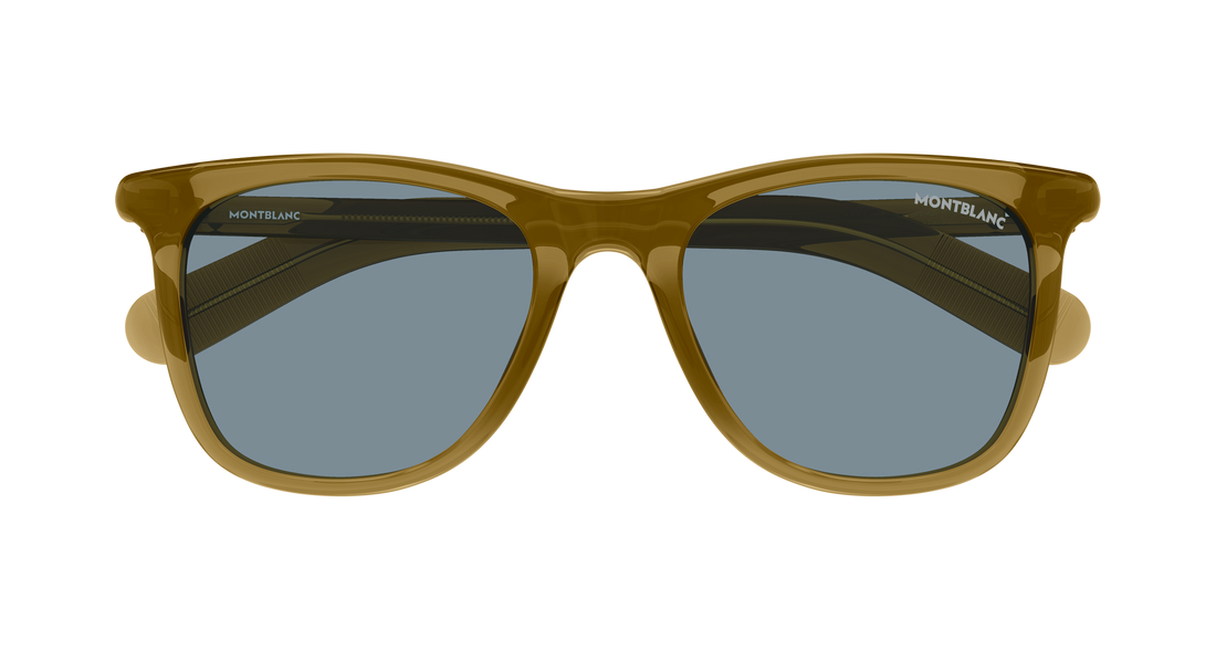 Óculos de sol montblanc mb0496s 005 marron rectangular / squared masculino tamanho 52mm - Vista de detalhe