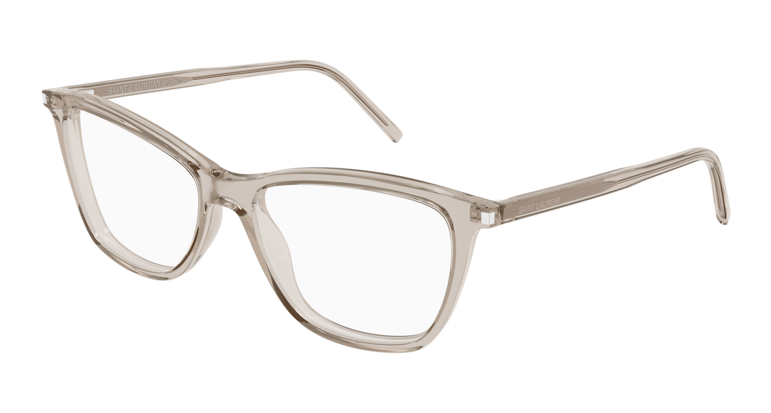 Prescription glasses saint laurent sl 259 017 beige cat eye femenino size 53mm - Main view