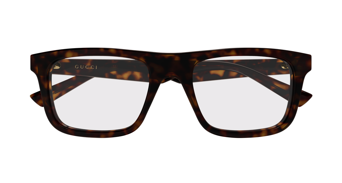 Occhiali da vista gucci gg2184o 006 havana rectangular / squared masculino taglia 55mm - Vista dettagliata