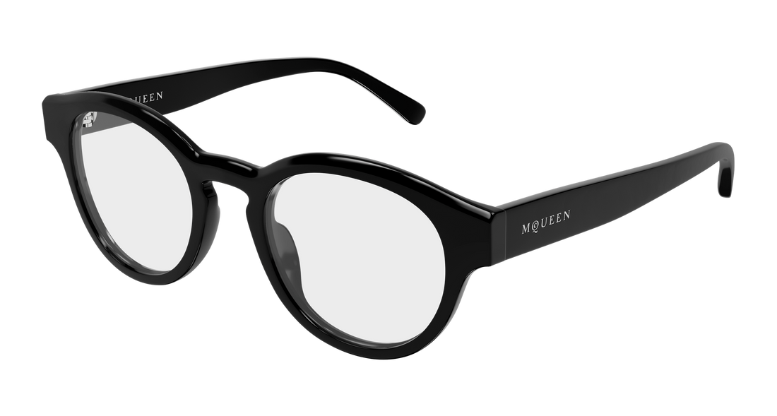 Gafas graduadas alexander mcqueen am0581o 001 negro round/oval/panthos unisex talla 49mm - Vista principal