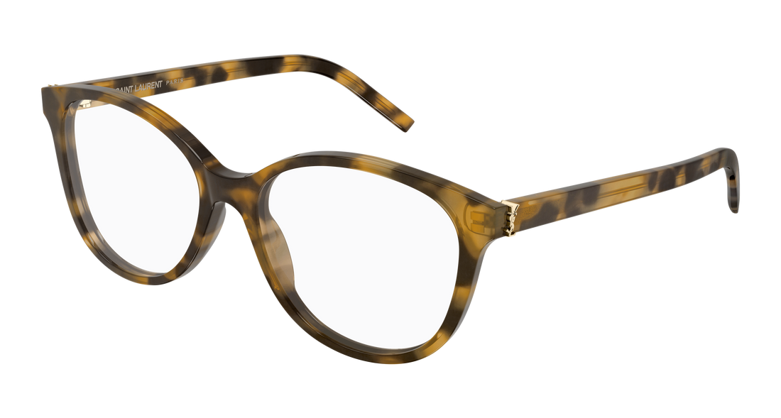 Briller saint laurent sl m112 009 havana round/oval/panthos femenino størrelse 54mm - Hovedvisning