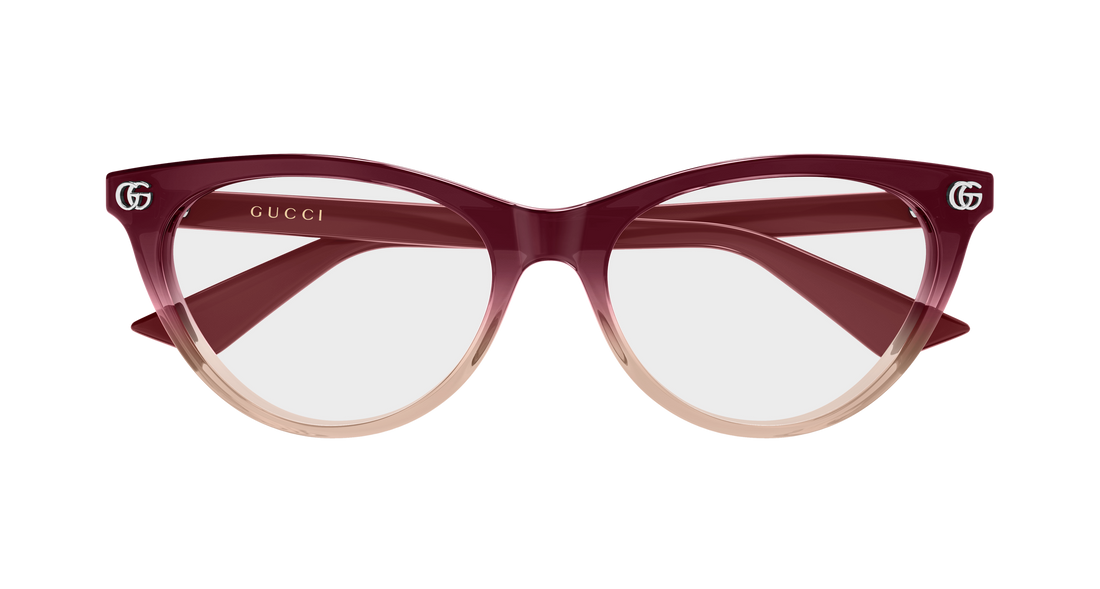 Brillen gucci gg2112o 005 marron cat eye femenino größe 53mm - Detailansicht