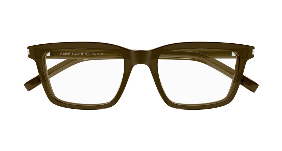 Prescription glasses saint laurent sl 842 005 marron rectangular / squared unisex size 54mm - Detailed view