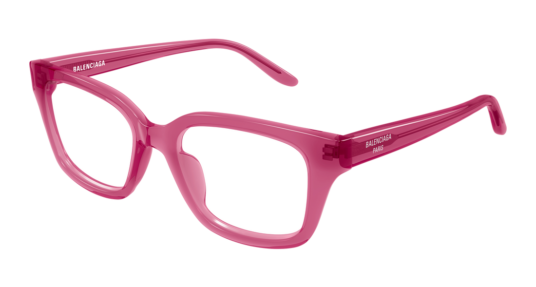 Lunettes de vue balenciaga bb0532o 010 rosa rectangular / squared femenino taille 54mm - Vue principale