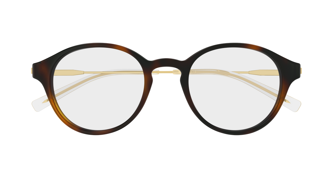 Lunettes de vue gucci gg2253ok 002 havana round/oval/panthos masculino taille 51mm - Vue détaillée