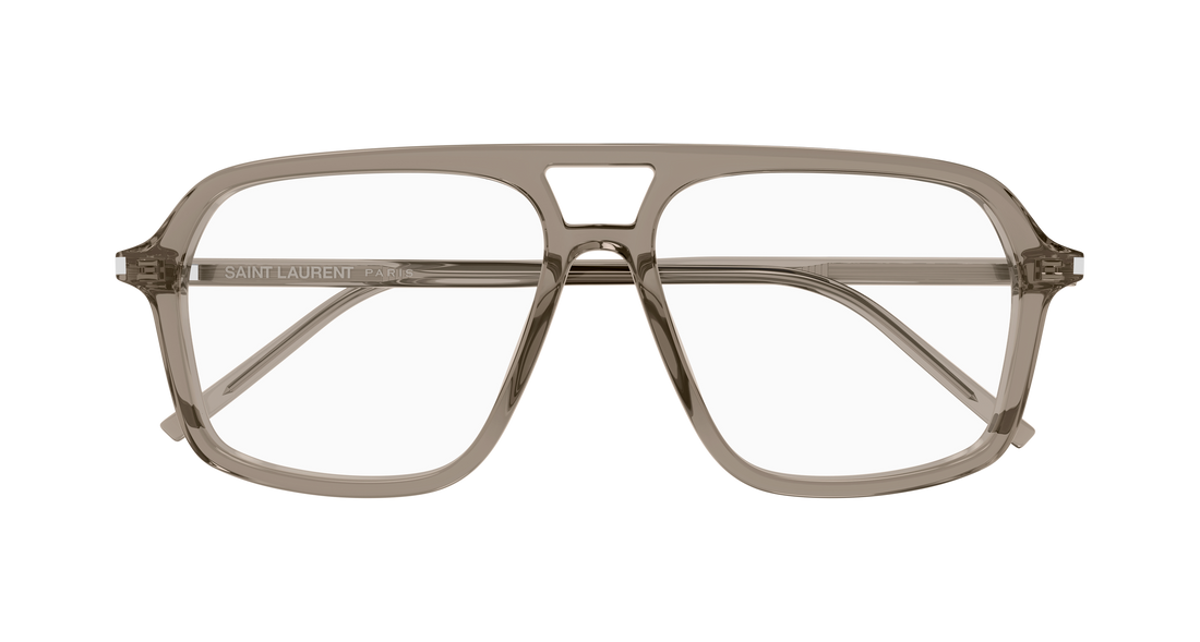 Occhiali da vista saint laurent sl 960 003 marron pilot/navigator femenino taglia 55mm - Vista dettagliata