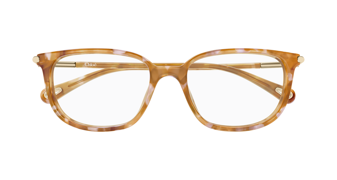 Óculos graduados chloé ch0400o 004 havana cat eye femenino tamanho 53mm - Vista de detalhe