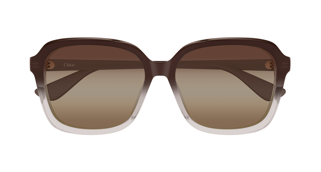 Solglasögon chloé ch0390sk 003 marron rectangular / squared femenino storlek 59mm - Detaljvy