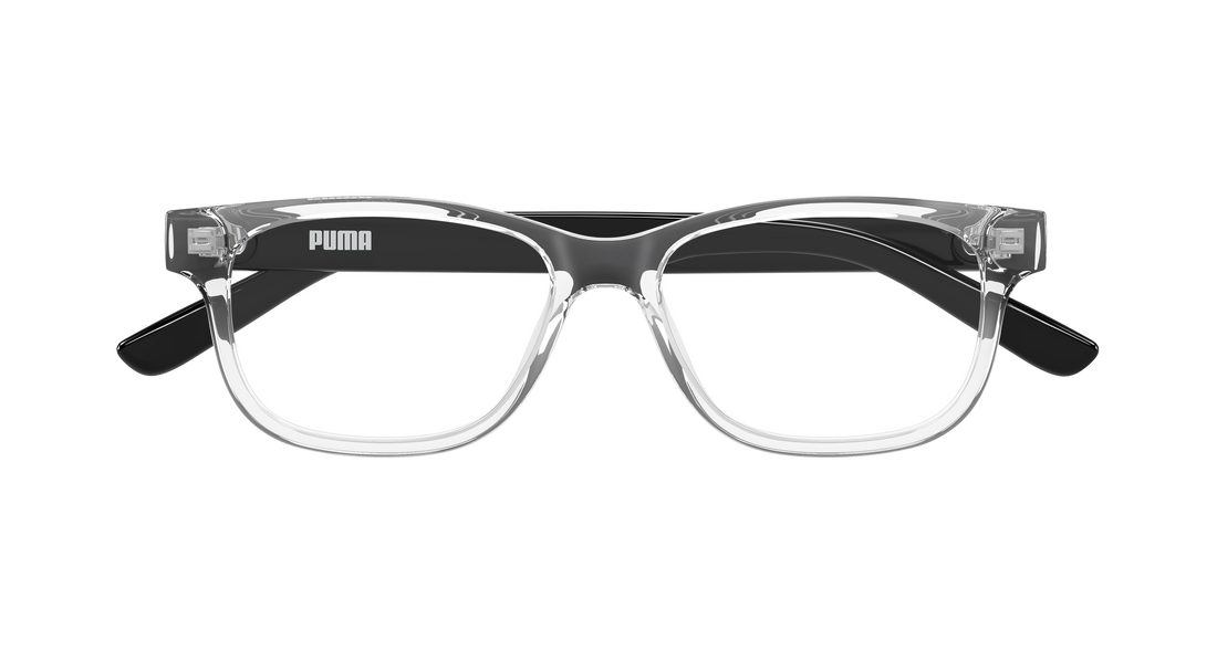 Óculos graduados puma pj0092o 001 transparente rectangular / squared infantil tamanho 47mm - Vista de detalhe