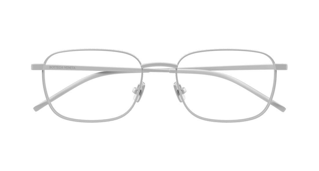 Occhiali da vista bottega veneta bv1472o 005 plateado rectangular / squared masculino taglia 56mm - Vista dettagliata