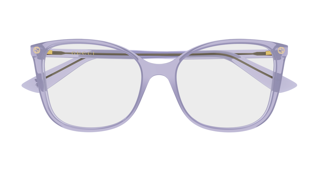 Occhiali da vista gucci gg0026o 023 violeta cat eye femenino taglia 55mm - Vista dettagliata