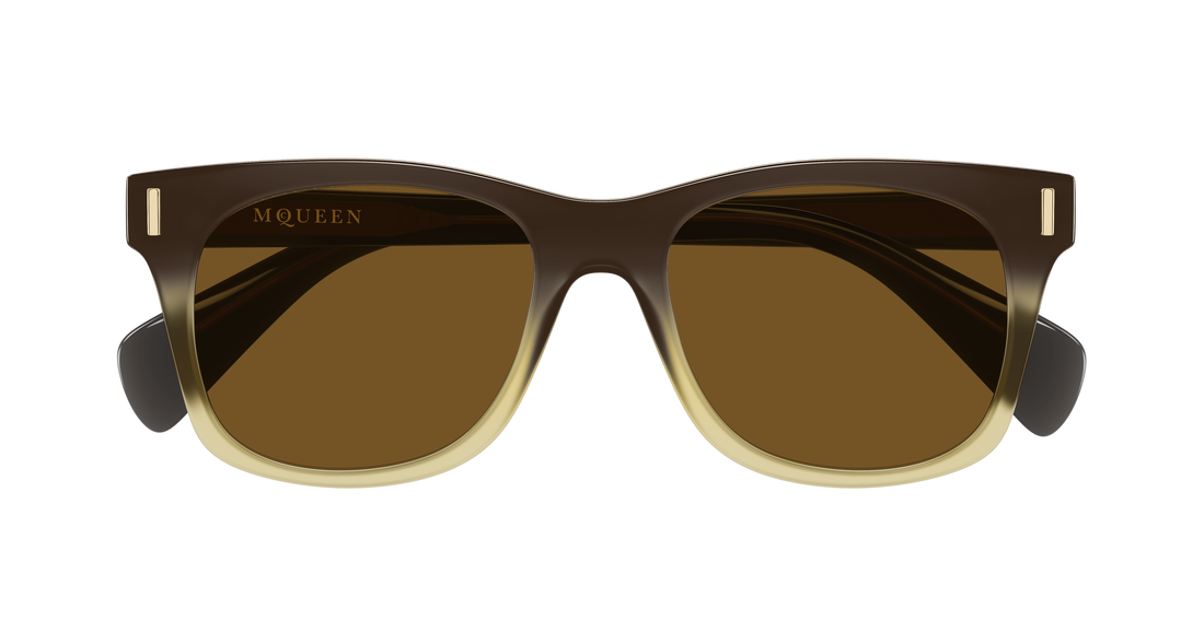 Sunglasses alexander mcqueen am0551s 004 marron rectangular / squared masculino size 52mm - Detailed view