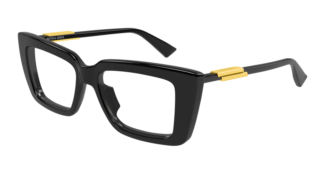 Óculos graduados bottega veneta bv1448o 001 negro rectangular / squared femenino tamanho 53mm - Vista principal