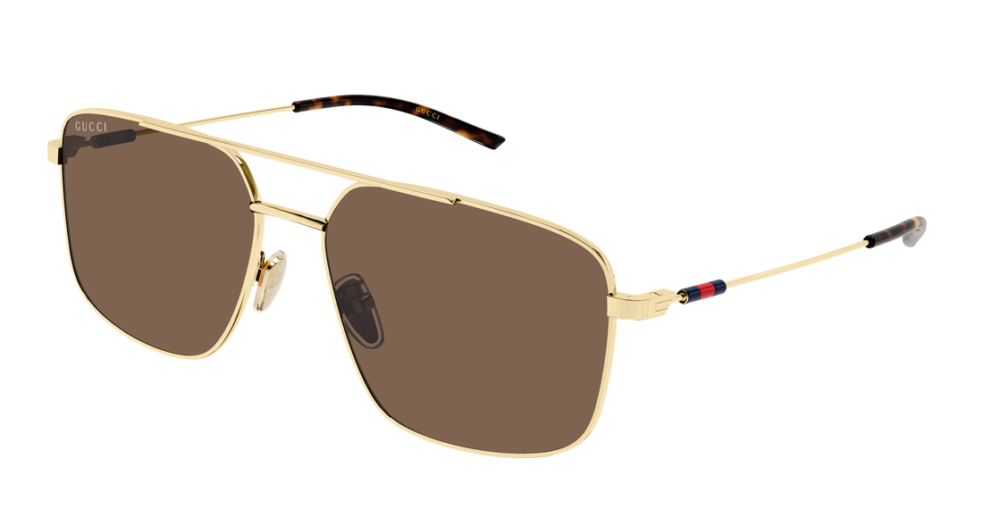 Óculos de sol gucci gg2096sa 004 dorado rectangular / squared masculino tamanho 59mm - Vista principal