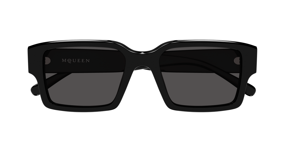 Occhiali da sole alexander mcqueen am0579s 001 negro rectangular / squared masculino taglia 53mm - Vista dettagliata