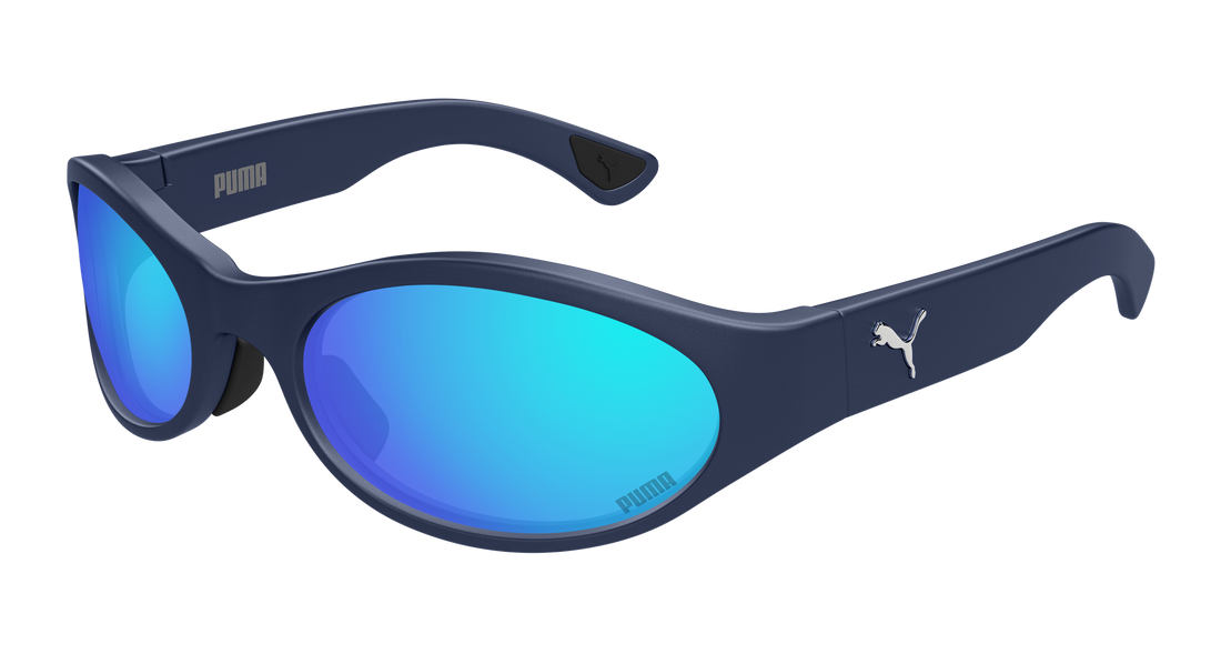 Gafas de sol puma pu0520s 004 azul round/oval/panthos masculino talla 61mm - Vista principal