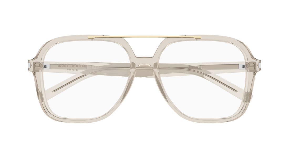 Brillen saint laurent sl 545 opt 003 beige rectangular / squared femenino größe 58mm - Detailansicht